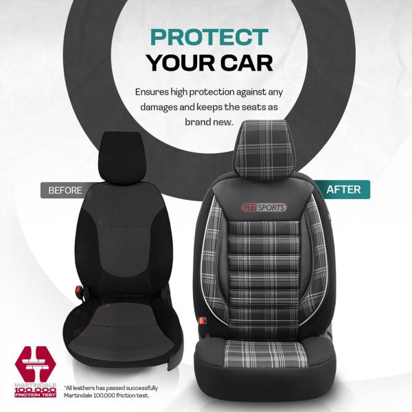 Auto Sitzbezug Set Universal Vorne und Hinten Komfortabel Komplett Set